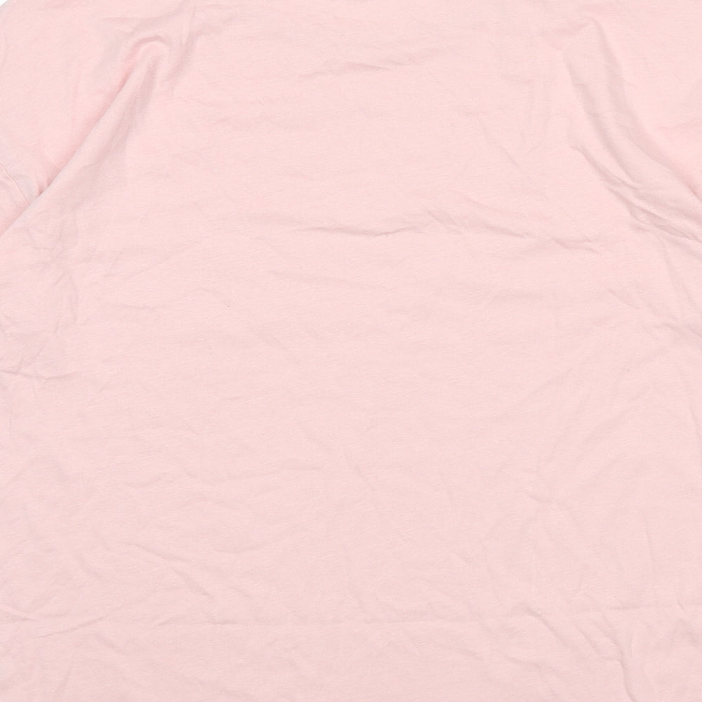 Marks and Spencer Womens Pink Solid 100% Cotton Top Pyjama Top Size M - Dreamer