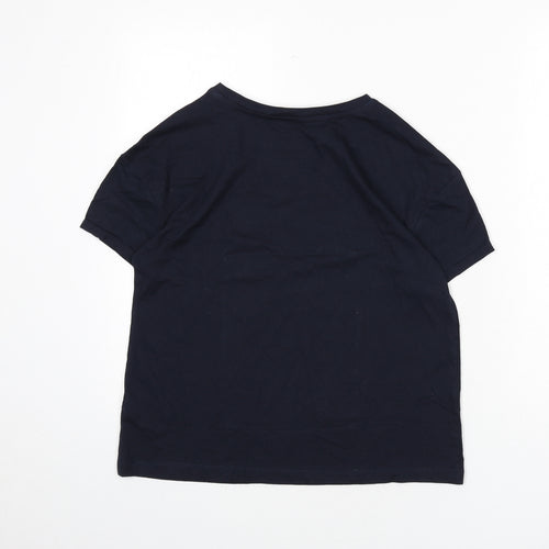 Marks and Spencer Womens Blue Solid Cotton Top Pyjama Top Size S - Dreamer