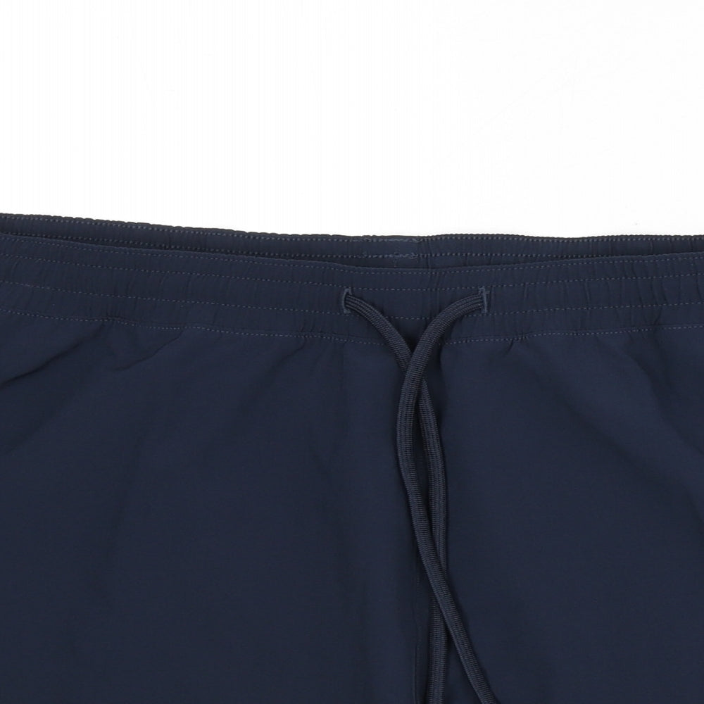 GOODMOVE Womens Blue Polyester Athletic Shorts Size 18 L3 in Regular Drawstring