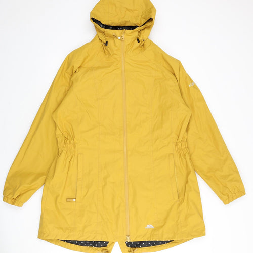 Trespass Womens Yellow Rain Coat Coat Size 18 Zip