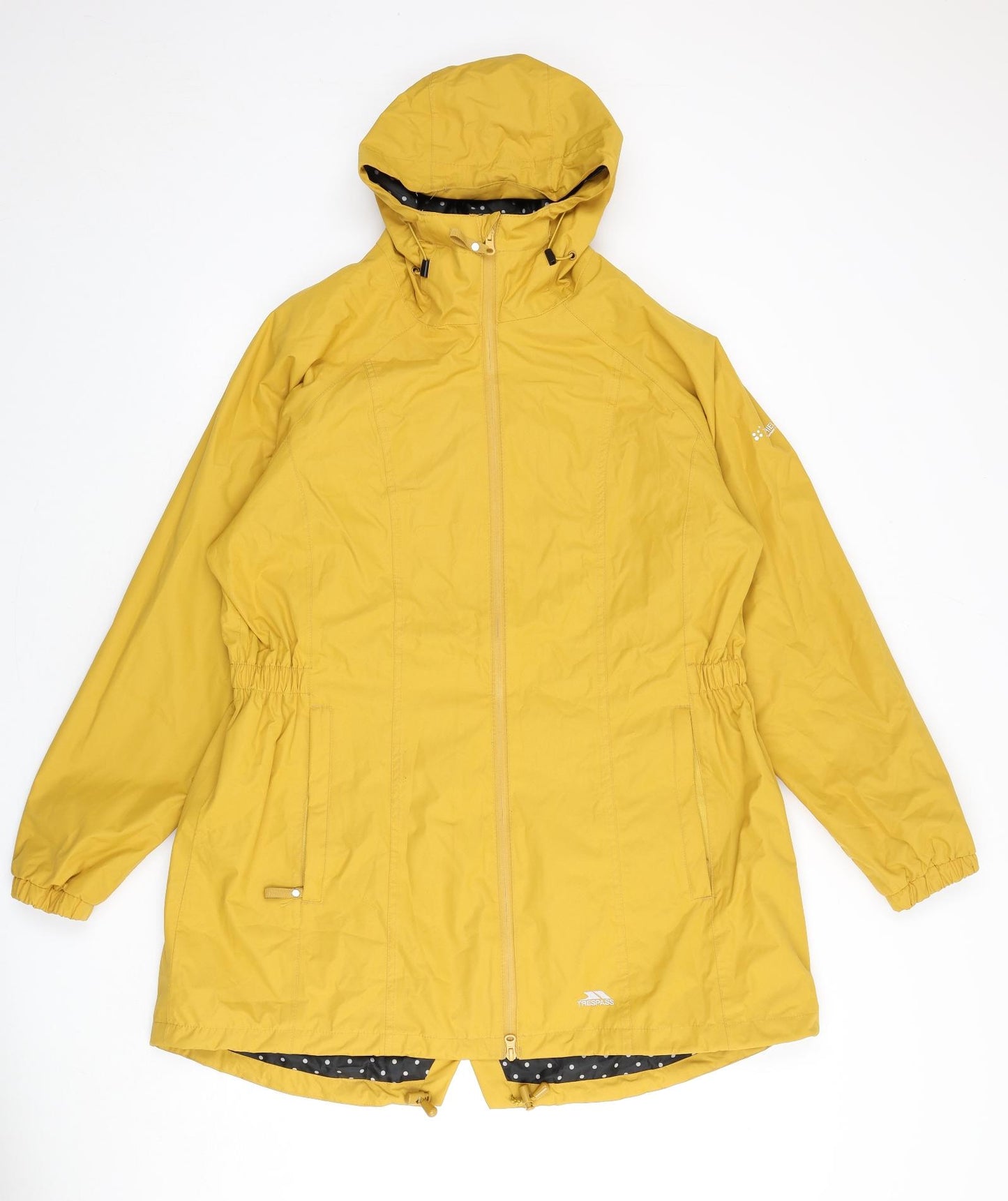 Trespass Womens Yellow Rain Coat Coat Size 18 Zip