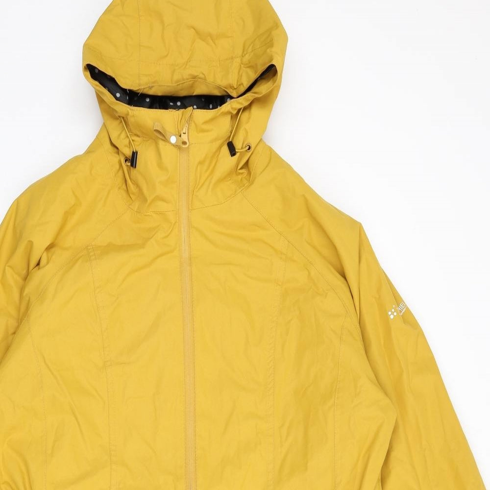 Trespass Womens Yellow Rain Coat Coat Size 18 Zip