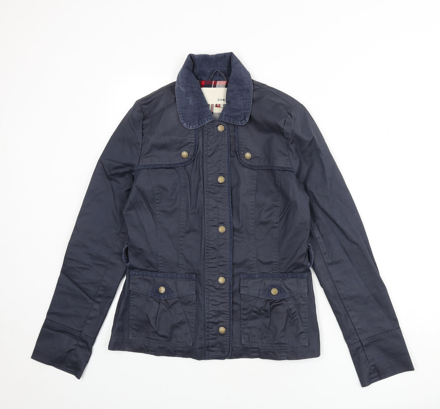 Coated London Womens Blue Jacket Size 10 Snap