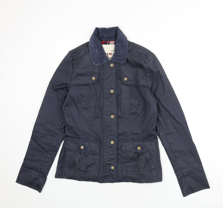 Coated London Womens Blue Jacket Size 10 Snap