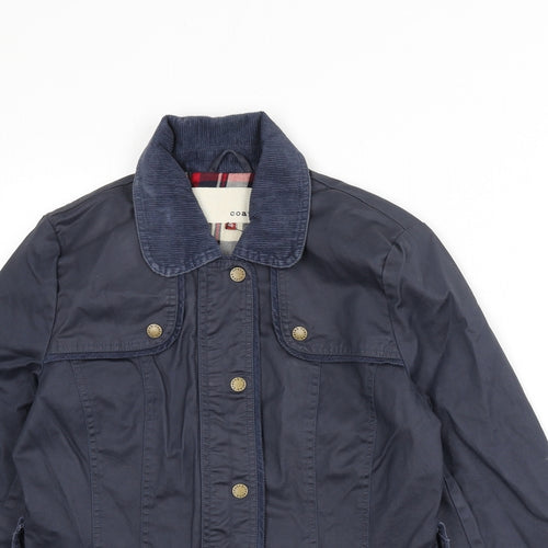 Coated London Womens Blue Jacket Size 10 Snap