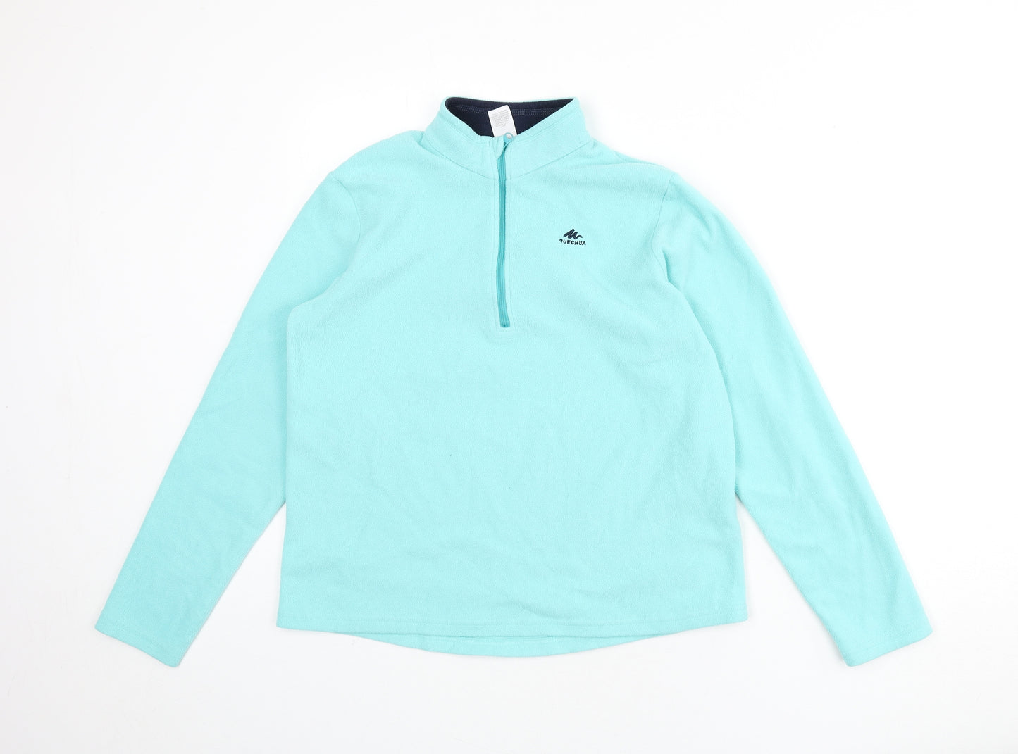 DECATHLON Girls Blue Polyester Pullover Sweatshirt Size 14-15 Years Zip