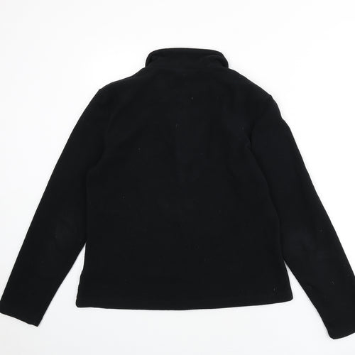 Dorothy Perkins Womens Black Polyester Pullover Sweatshirt Size 14 Zip