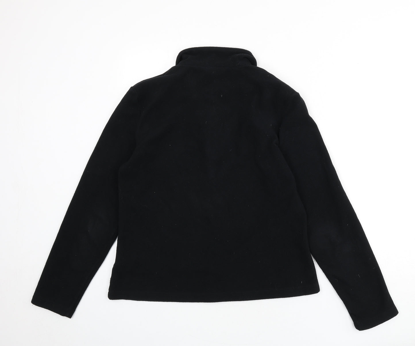 Dorothy Perkins Womens Black Polyester Pullover Sweatshirt Size 14 Zip