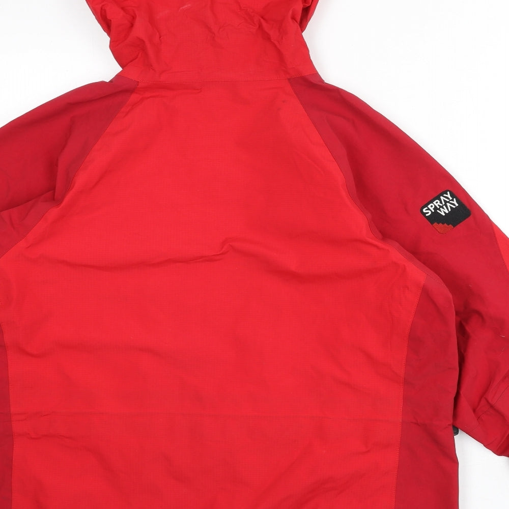Sprayway Womens Red Rain Coat Coat Size M Zip