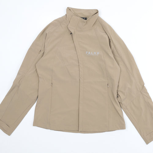 Falke Womens Beige Windbreaker Jacket Size S Zip