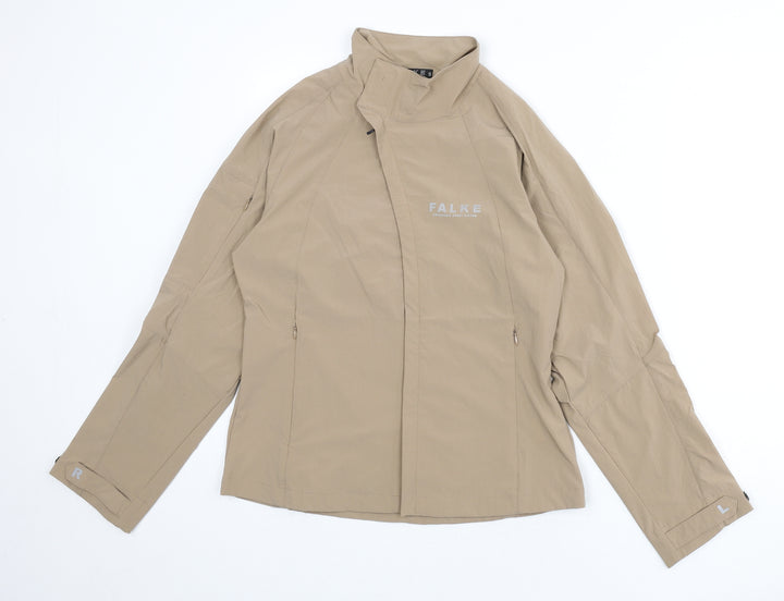Falke Womens Beige Windbreaker Jacket Size S Zip
