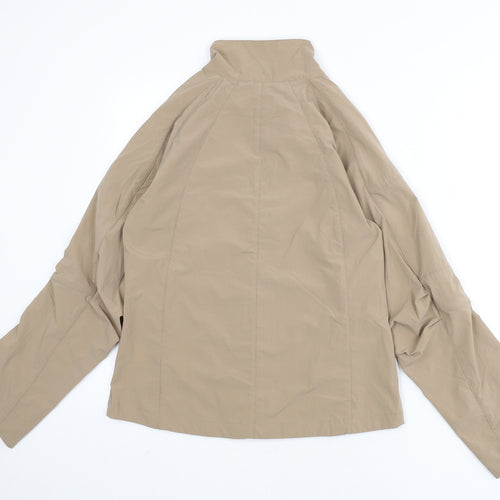 Falke Womens Beige Windbreaker Jacket Size S Zip