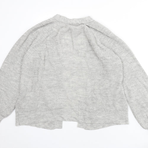 ASOS Womens Green V-Neck Acrylic Cardigan Jumper Size 10