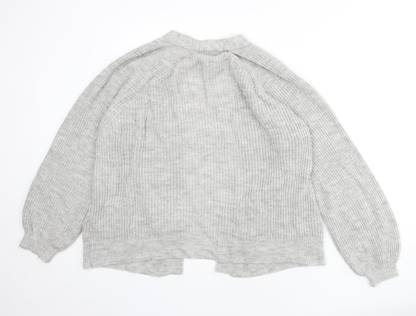 ASOS Womens Green V-Neck Acrylic Cardigan Jumper Size 10