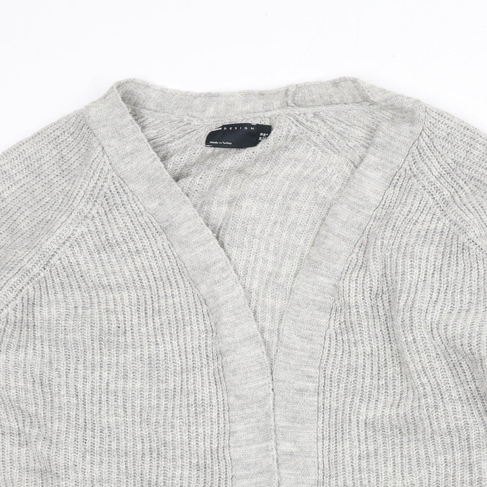 ASOS Womens Green V-Neck Acrylic Cardigan Jumper Size 10