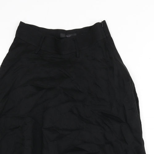 Coast Womens Black Acetate Flare Skirt Size 12 Zip