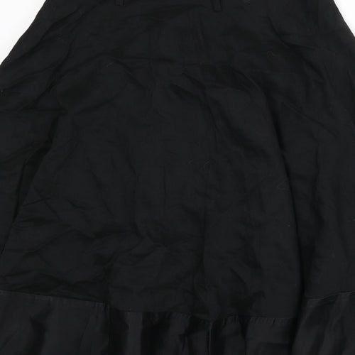 Coast Womens Black Acetate Flare Skirt Size 12 Zip