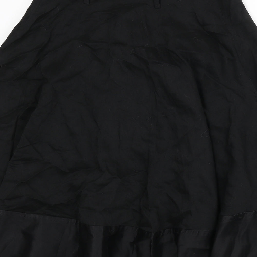 Coast Womens Black Acetate Flare Skirt Size 12 Zip
