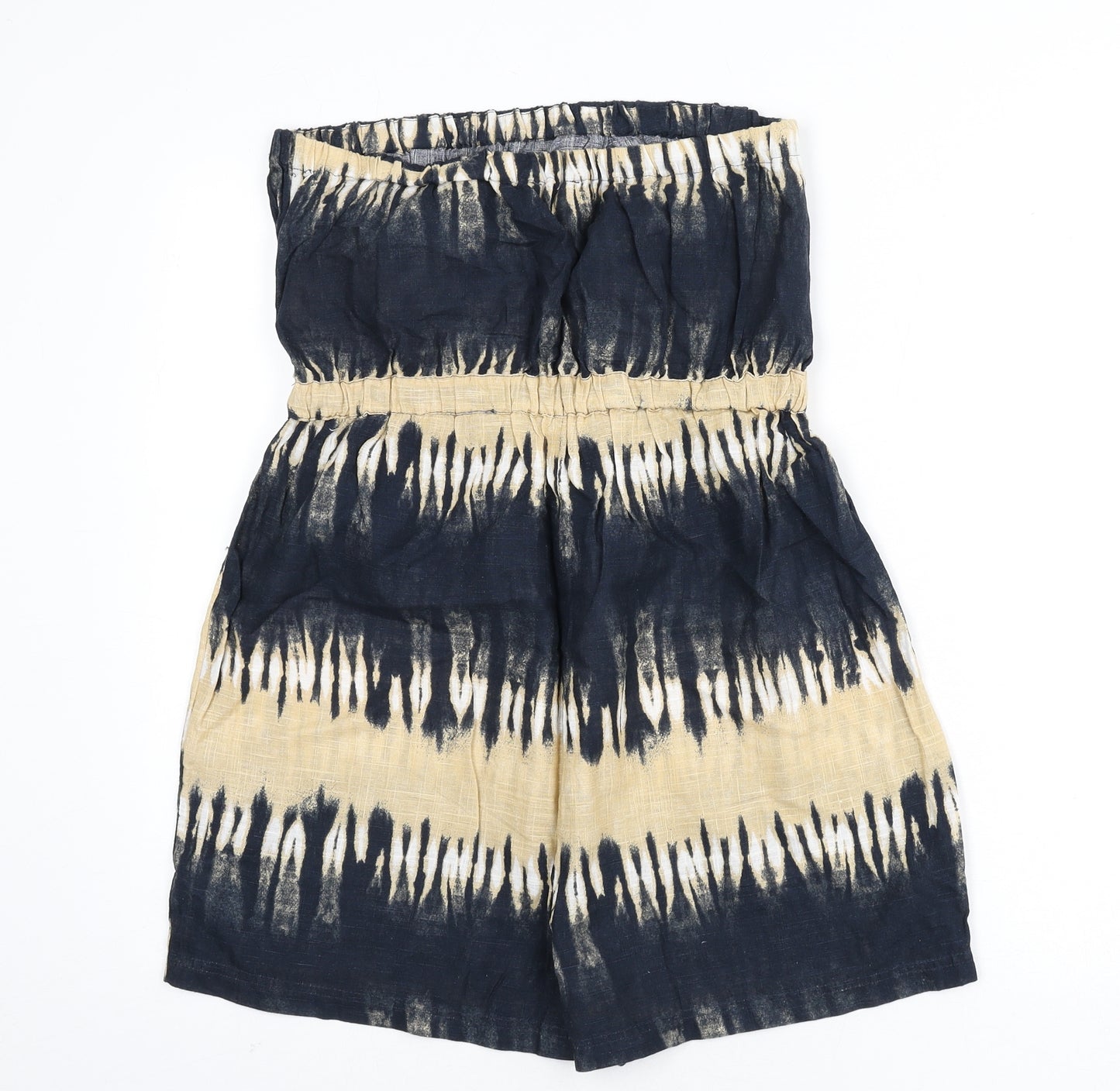 NEXT Womens Multicoloured Geometric 100% Cotton Romper One-Piece Size 12 L3 in Pullover - Tie Dye