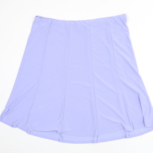 Bonmarché Womens Blue Polyester Flare Skirt Size 20