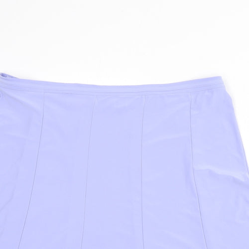 Bonmarché Womens Blue Polyester Flare Skirt Size 20