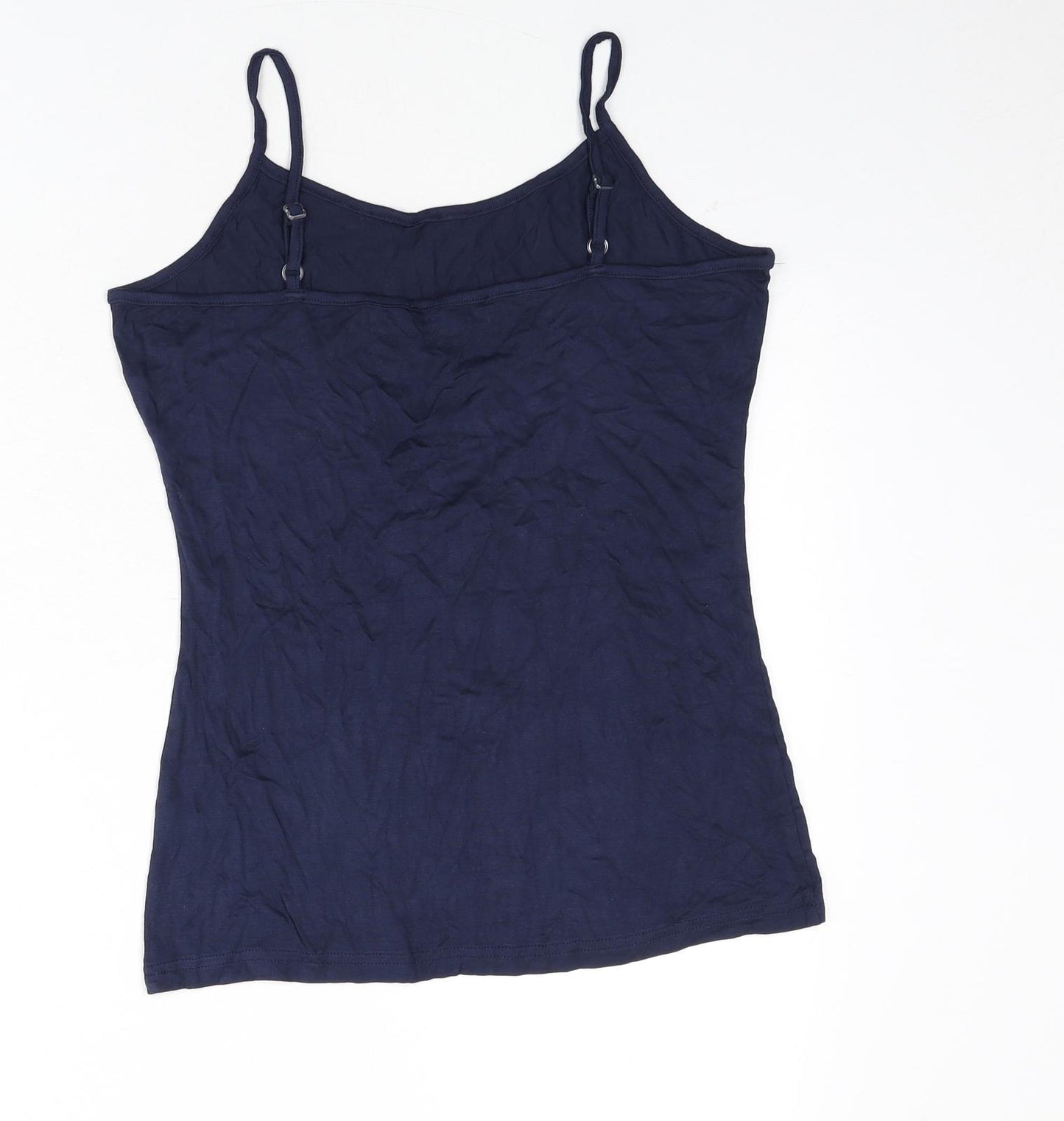 Studio Womens Blue Viscose Camisole Tank Size 12 Scoop Neck - Size 12-14