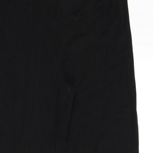 H&M Womens Black Viscose Trousers Size M L30 in Regular