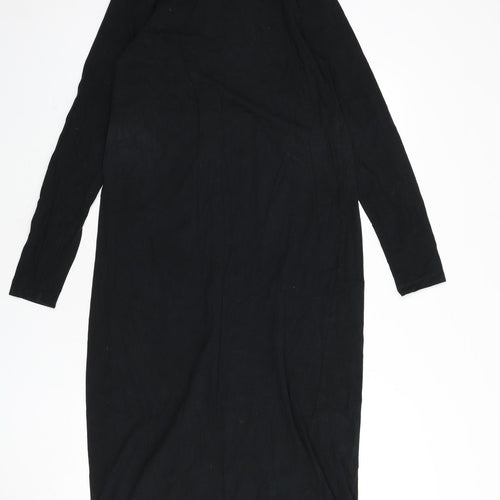 Mama-licious Womens Black Polyester Sheath Size L Round Neck Pullover