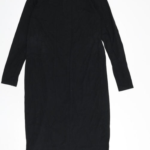 Mama-licious Womens Black Polyester Sheath Size L Round Neck Pullover