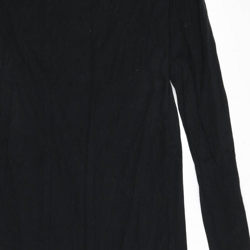 Mama-licious Womens Black Polyester Sheath Size L Round Neck Pullover