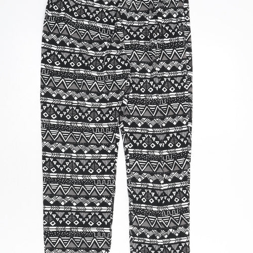 ASOS Womens Multicoloured Geometric Viscose Trousers Size 6 L23 in Regular