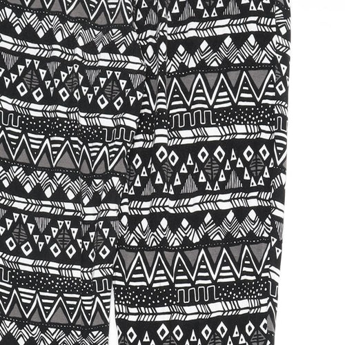 ASOS Womens Multicoloured Geometric Viscose Trousers Size 6 L23 in Regular