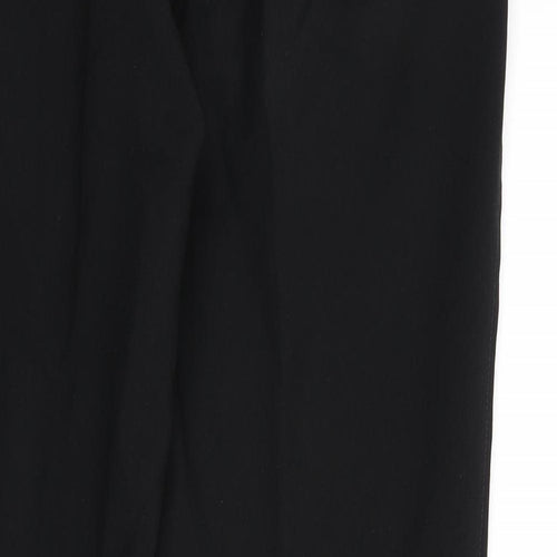 Marks and Spencer Mens Black Polyester Dress Pants Trousers Size 28 in L29 in Regular Zip