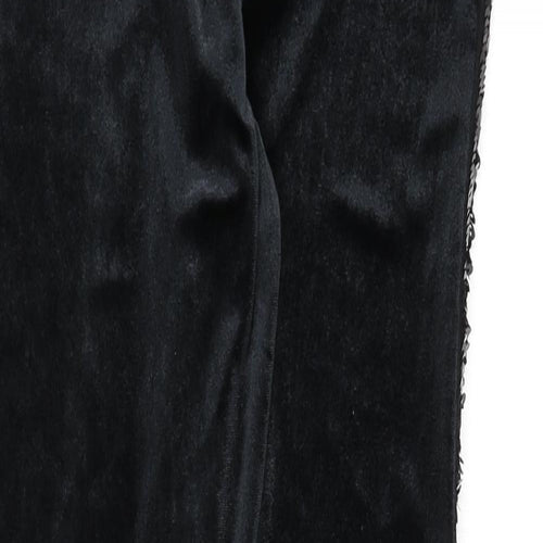 Marks and Spencer Girls Black Polyester Capri Trousers Size 14-15 Years L26 in Regular Pullover - Sequins, Leggings