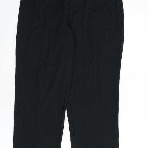 Marks and Spencer Womens Black Viscose Trousers Size 16 L26 in Regular