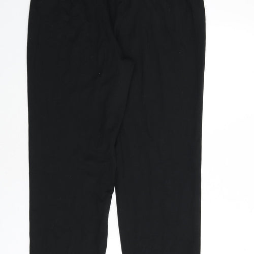 Marks and Spencer Womens Black Viscose Trousers Size 16 L26 in Regular