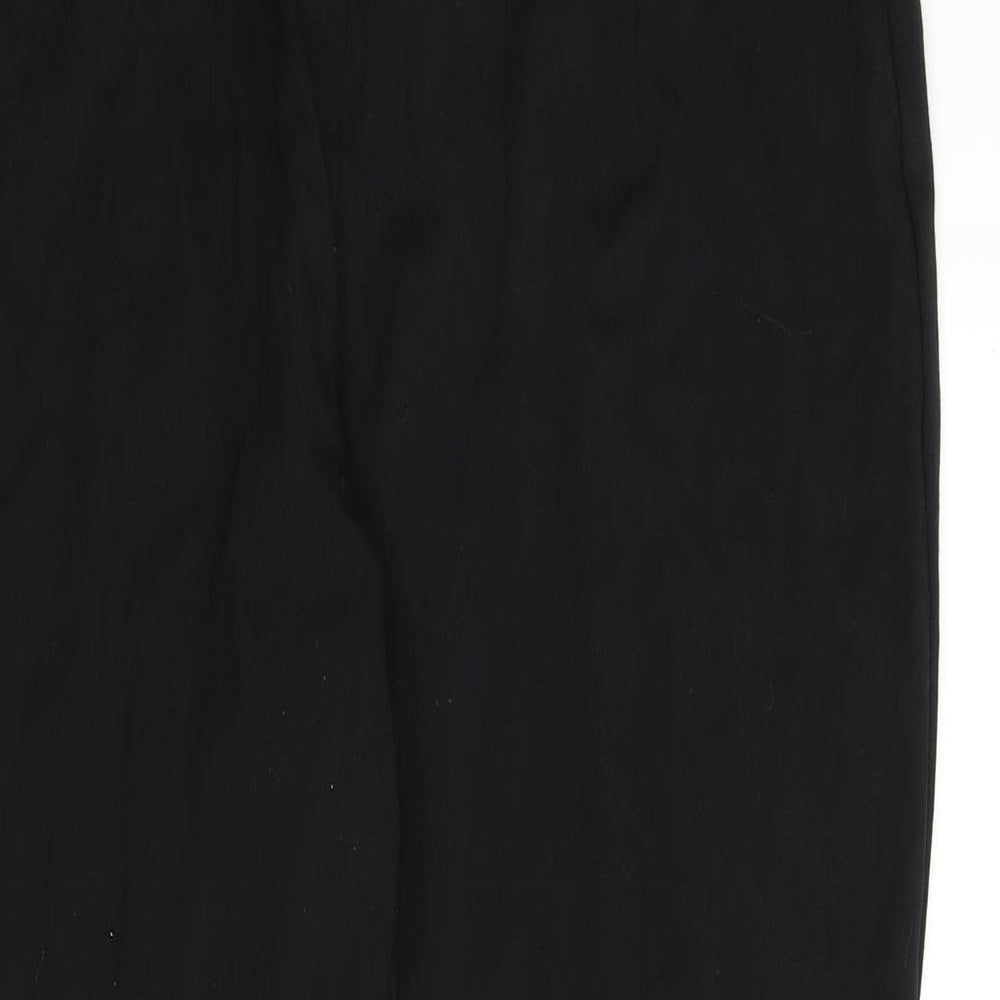 Marks and Spencer Womens Black Viscose Trousers Size 16 L26 in Regular