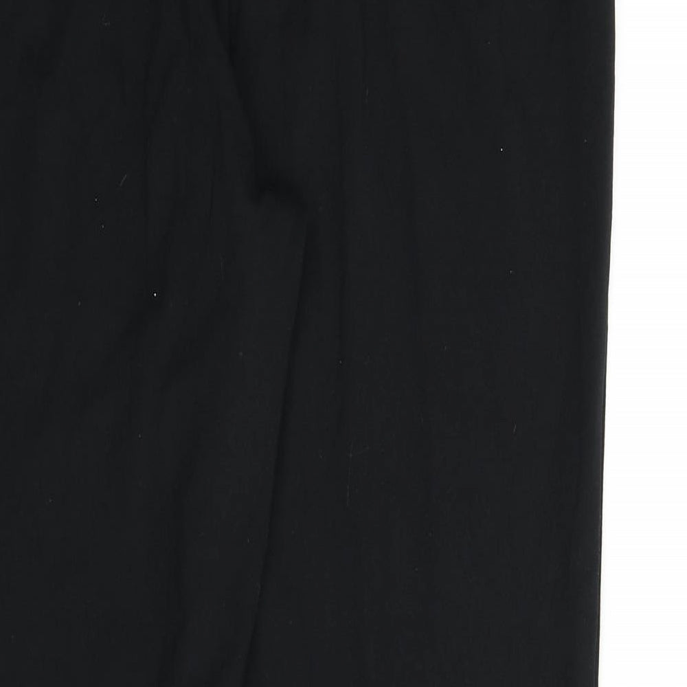Marks and Spencer Womens Black Viscose Trousers Size 16 L26 in Regular