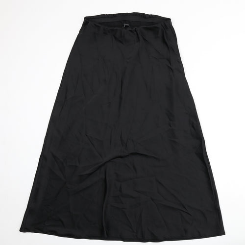 New Look Womens Black Polyester Flare Skirt Size 12