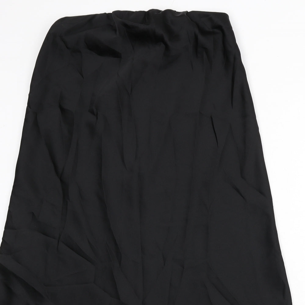 New Look Womens Black Polyester Flare Skirt Size 12