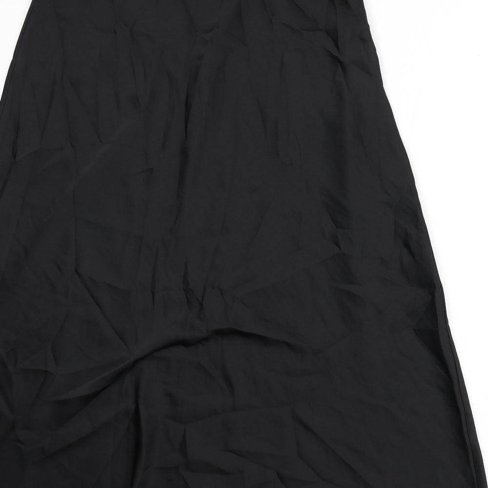 New Look Womens Black Polyester Flare Skirt Size 12