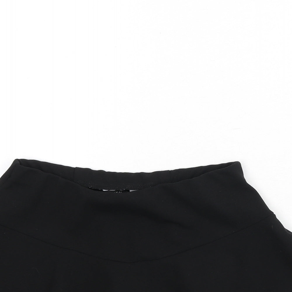 New Look Girls Black Polyester Mini Skirt Size 10-11 Years Regular Pull On