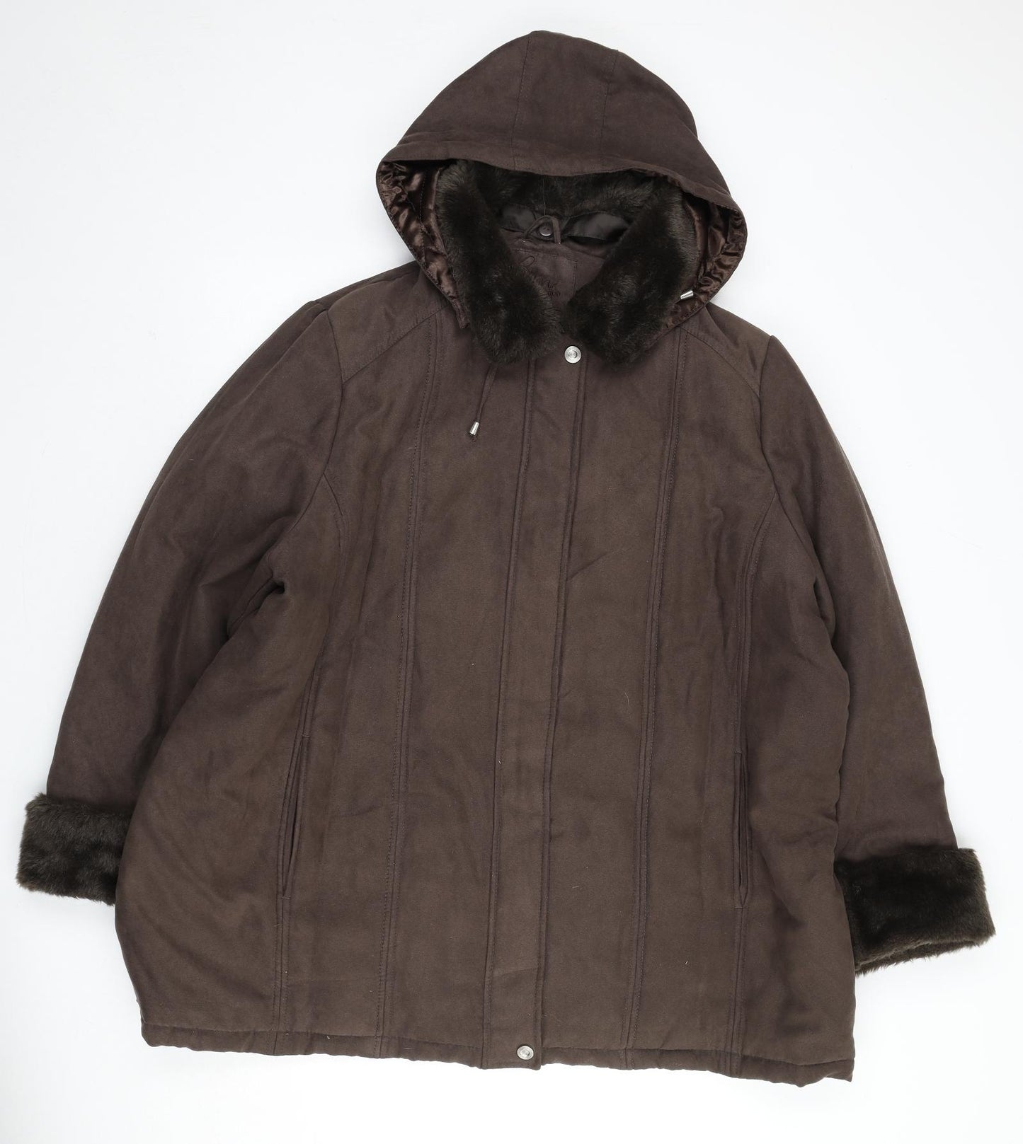 Bonmarché Womens Brown Jacket Coat Size XL Zip