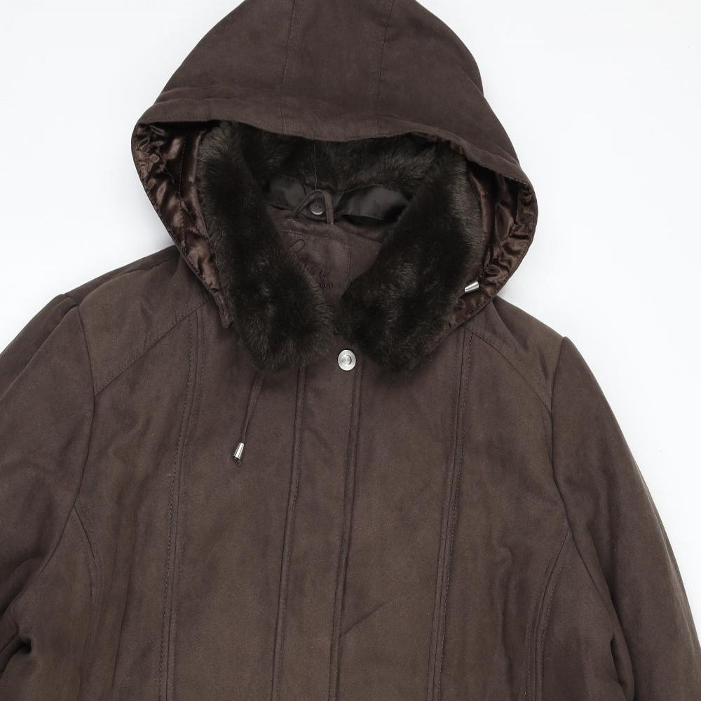 Bonmarché Womens Brown Jacket Coat Size XL Zip