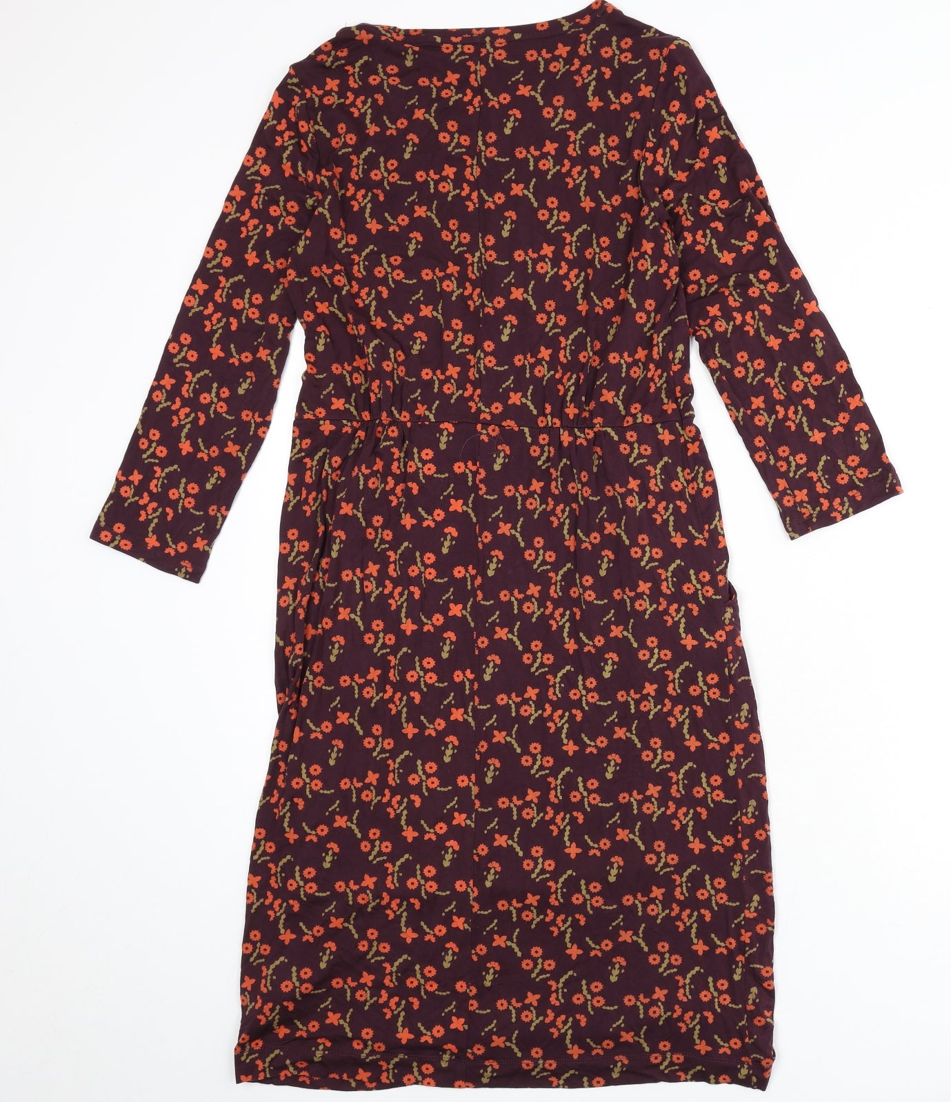 White Stuff Womens Red Floral Viscose A-Line Size 10 Round Neck Pullover