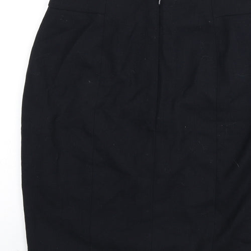 H&M Womens Blue Polyester Straight & Pencil Skirt Size 10 Zip - Slit