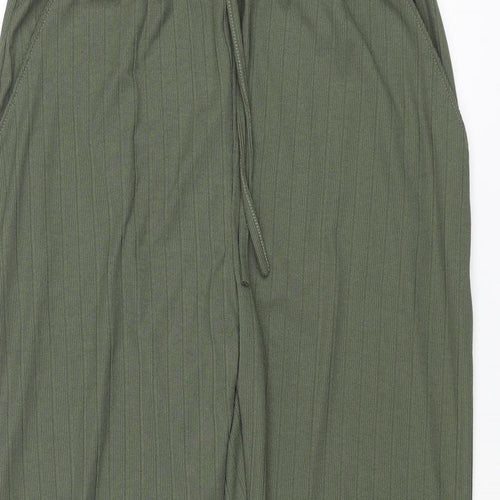 Misspap Womens Green Polyester Harem Trousers Size M L24 in Regular - Drawstring Detail
