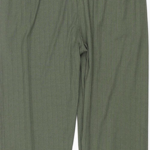 Misspap Womens Green Polyester Harem Trousers Size M L24 in Regular - Drawstring Detail