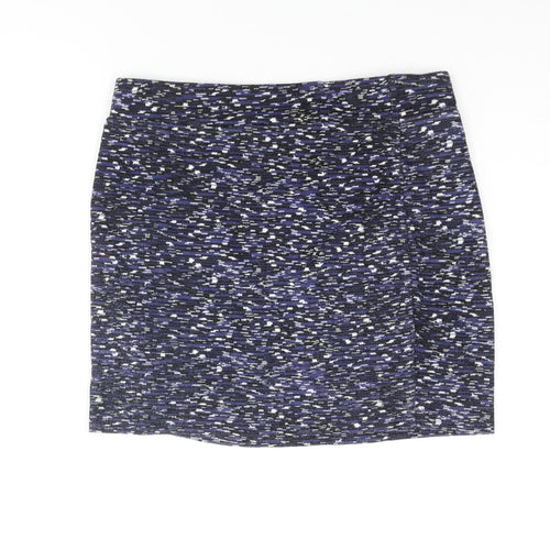 Sparkle & Fade Womens Blue Geometric Viscose Mini Skirt Size L