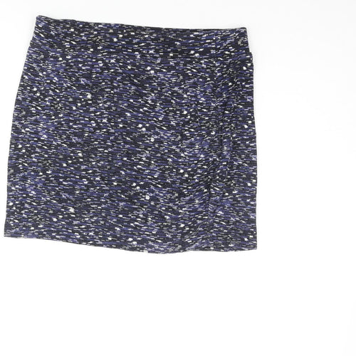 Sparkle & Fade Womens Blue Geometric Viscose Mini Skirt Size L